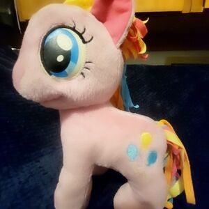 My Little Pony Pink Stuffed Animal with Rainbow Mane